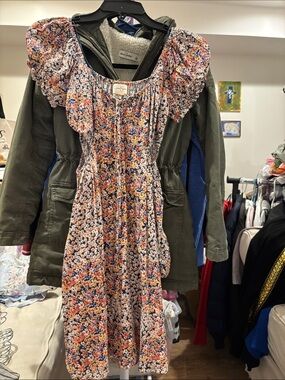 Jessica Simpson Navy and Coral Floral dress